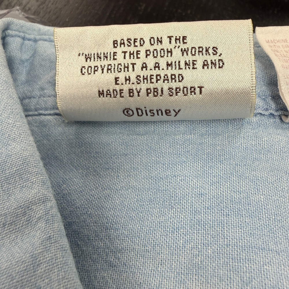 VTG Winnie The Pooh Denim Shirt Women's Large / XL Disney by PBJ Sport 90s - Picture 9 of 15